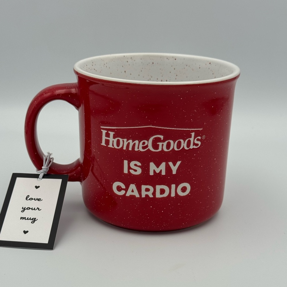 HomeGoods Is My Cardio Red Mug Funny Coffee‎ Cup Gift NWT